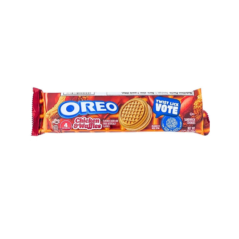 Oreo NEW Chicken & Waffles Sandwich Cookies 4-Pack (58g) - America