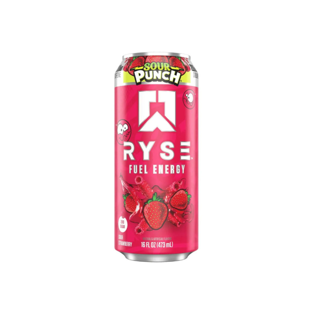 RYSE x Sour Punch Strawberry Energy Drink (473ml) - America