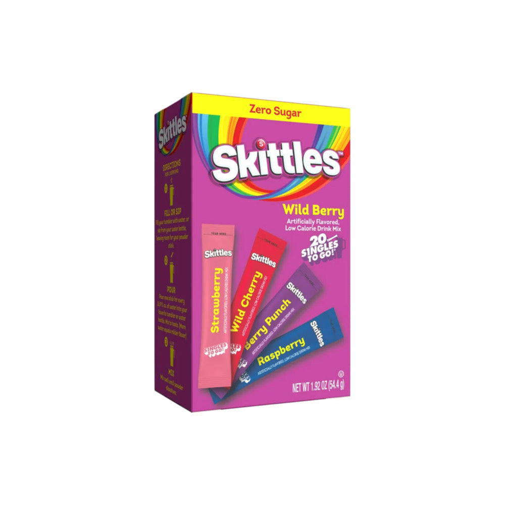 Skittles Wild Berry Singles To Go Drink Mix Variety Pack 20-Pack (54.4g) - America