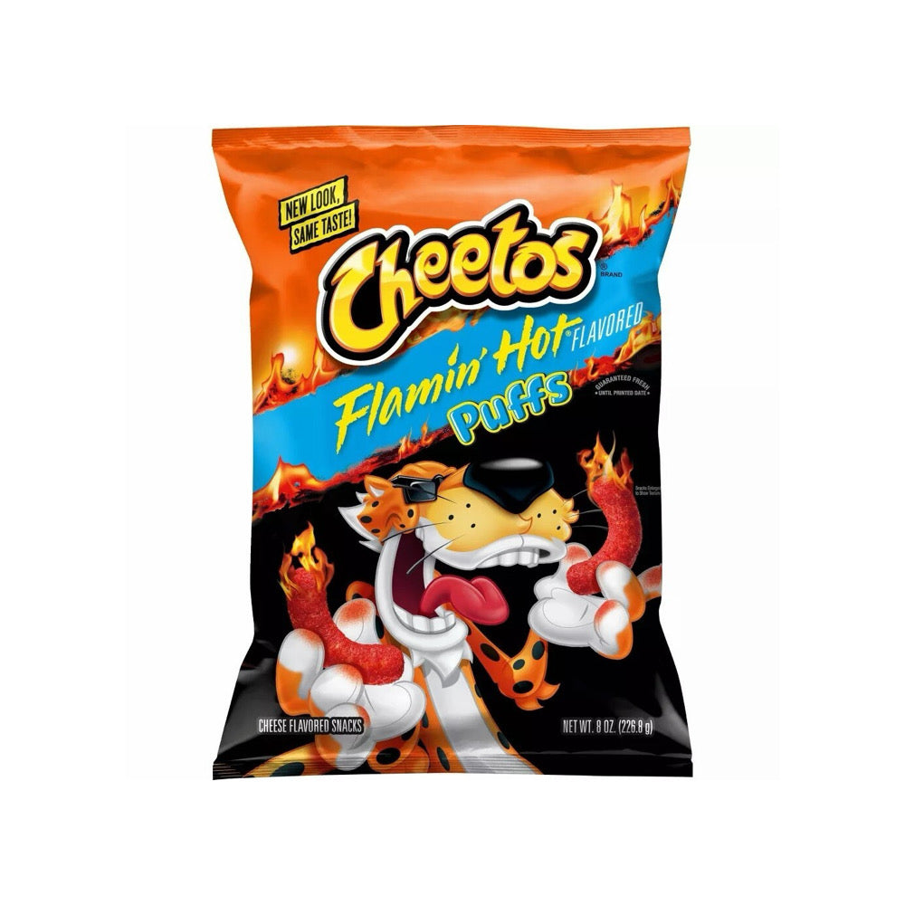 Cheetos NEW Flamin’ Hot Puffs Cheese Flavored Snacks (226g) - America