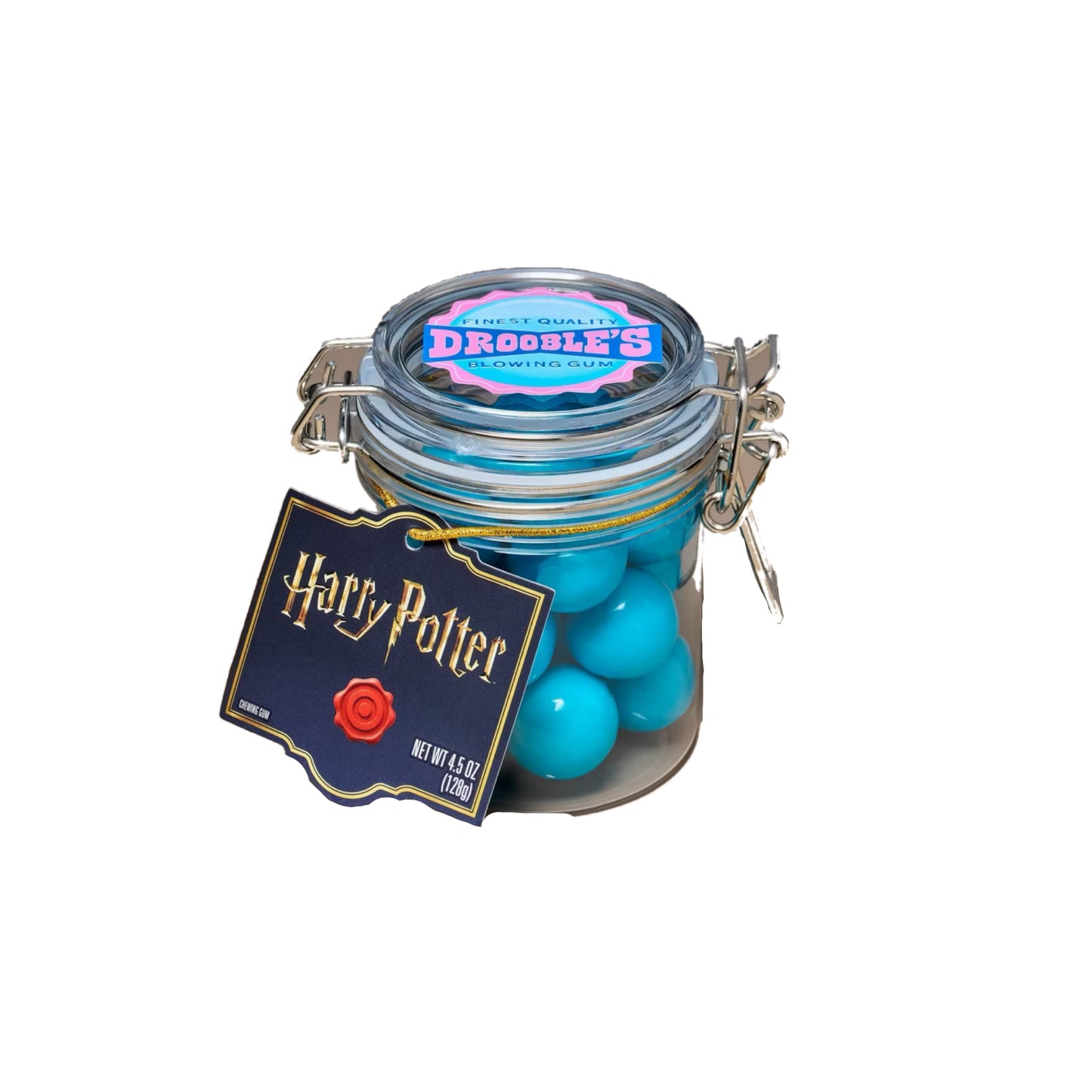 Harry Potter Finest Quality Drooble’s Blueberry Blowing Gum Glass Jar (128g) - America