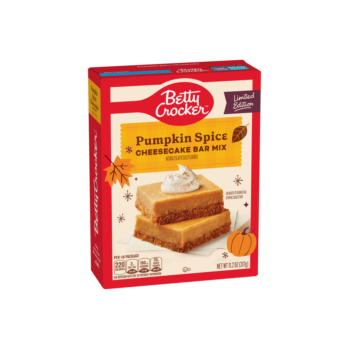 Betty Crocker Pumpkin Spice Cheesecake Bar Mix (317g) - America