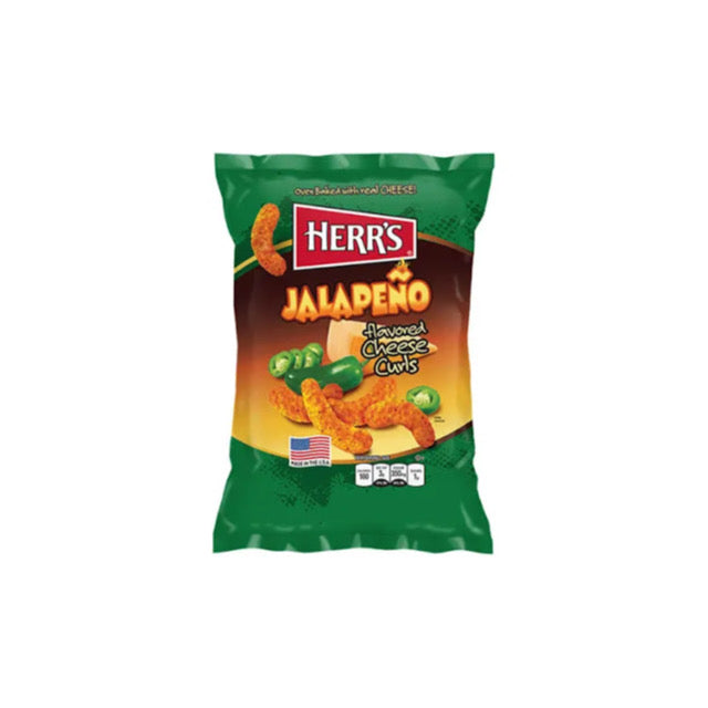 Herr's Jalapeño Cheese Curls Large Bag (170g) - America