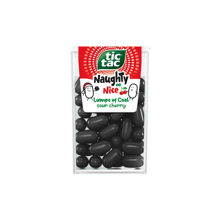 Tic Tac Naughty Or Nice Lumps Of Coal Sour Cherry (24g) - America