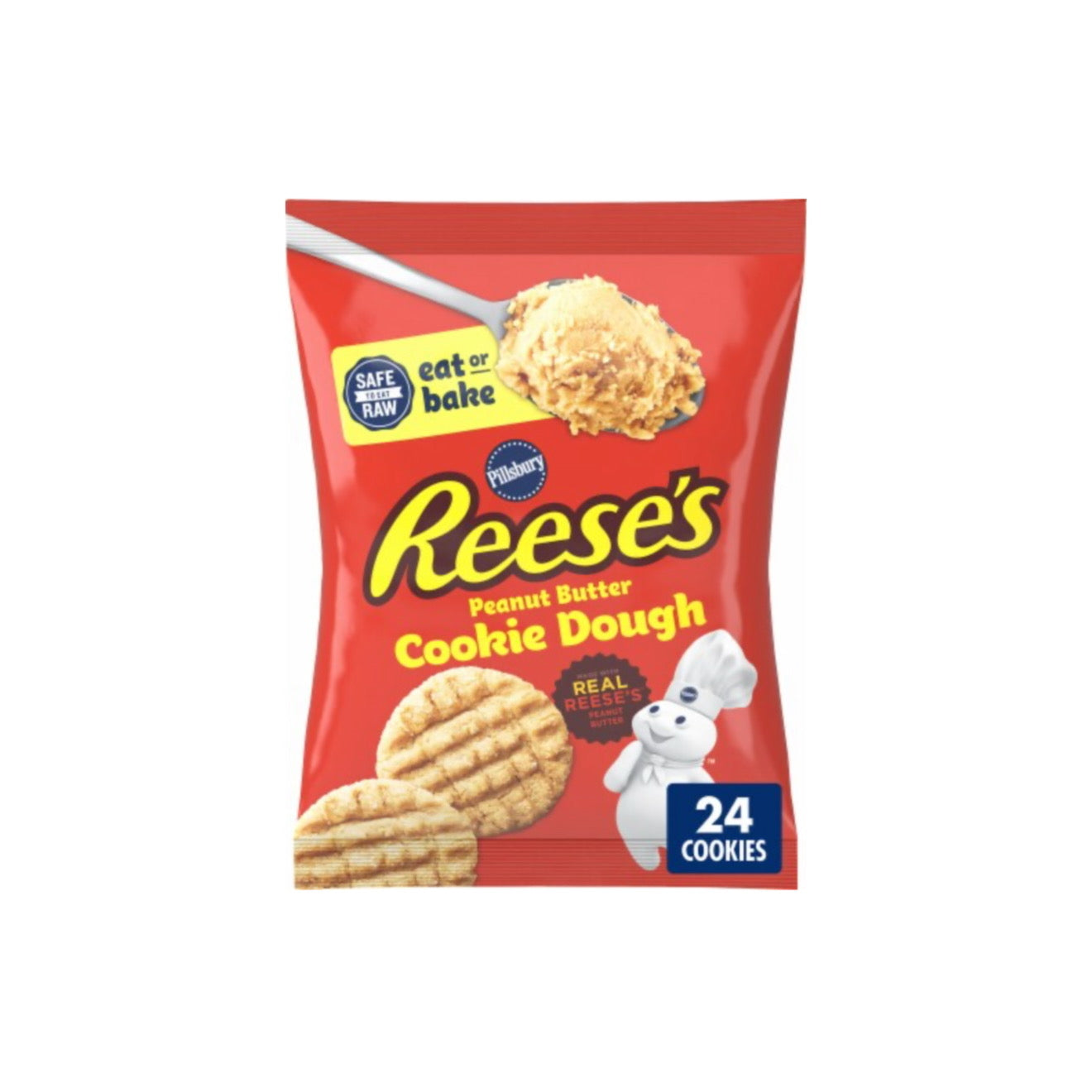 Pillsbury Ready To Eat Or Bake Reeces Peanut Butter Cookie Dough (453g) - America