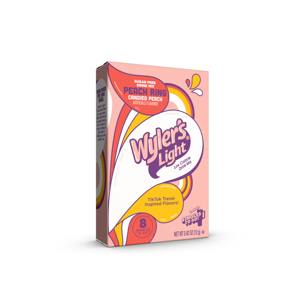 Wyler's Light Singles To Go Watertok Peach Ring Drink Sachets (12g) - America