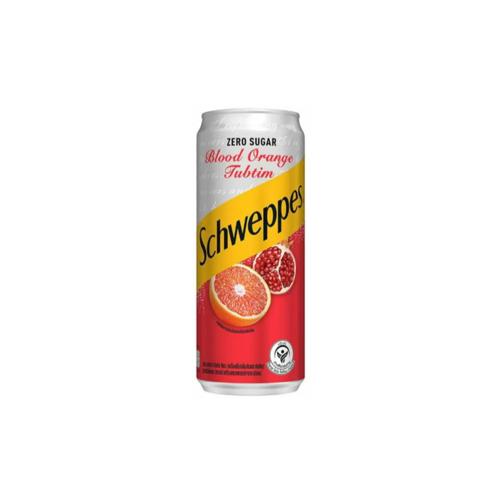 Schweppes Blood Orange Pomegranate Soda Zero Sugar (330ml) - Thailand