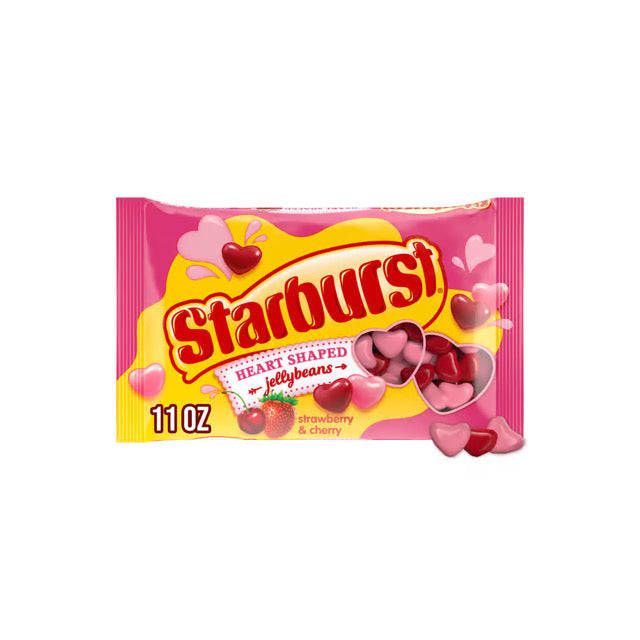 Starburst Heart Shaped Jelly Beans Strawberry & Cherry (311g) - America