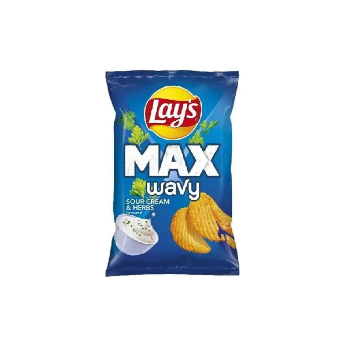 Lay’s Max Wavy Sour Cream & Herbs (120g) - EU