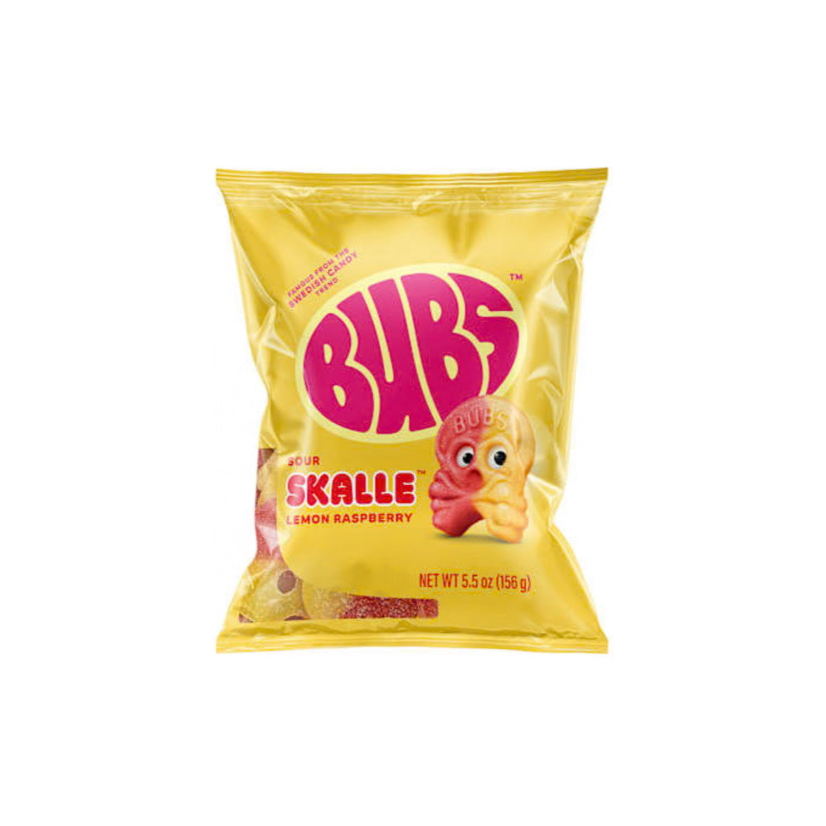 BUBS Sour Lemon Raspberry Skulls (156g) - America