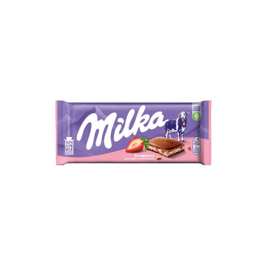Milka Strawberry Chocolate Bar (100g) - Poland