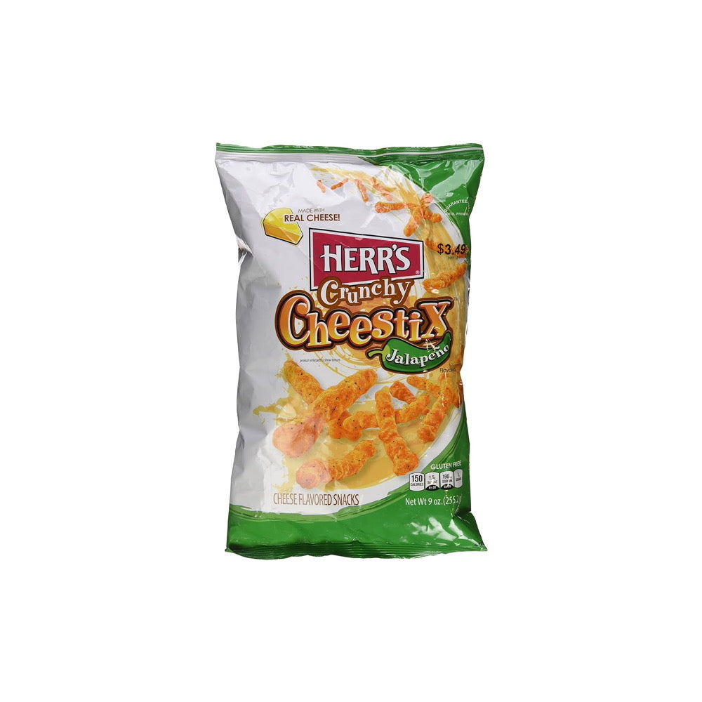 Herr's Jalapeño Crunchy Cheestix Large Bag (227g) - America