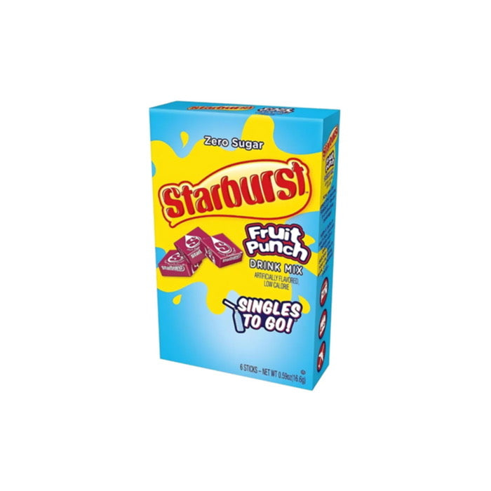 Starburst Singles To Go Fruit Punch Drink Mix 6-Pack (13g) - America