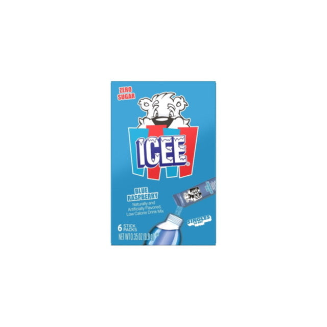 Icee Singles To Go Blue Raspberry Drink Mix 6-Pack (13g) - America