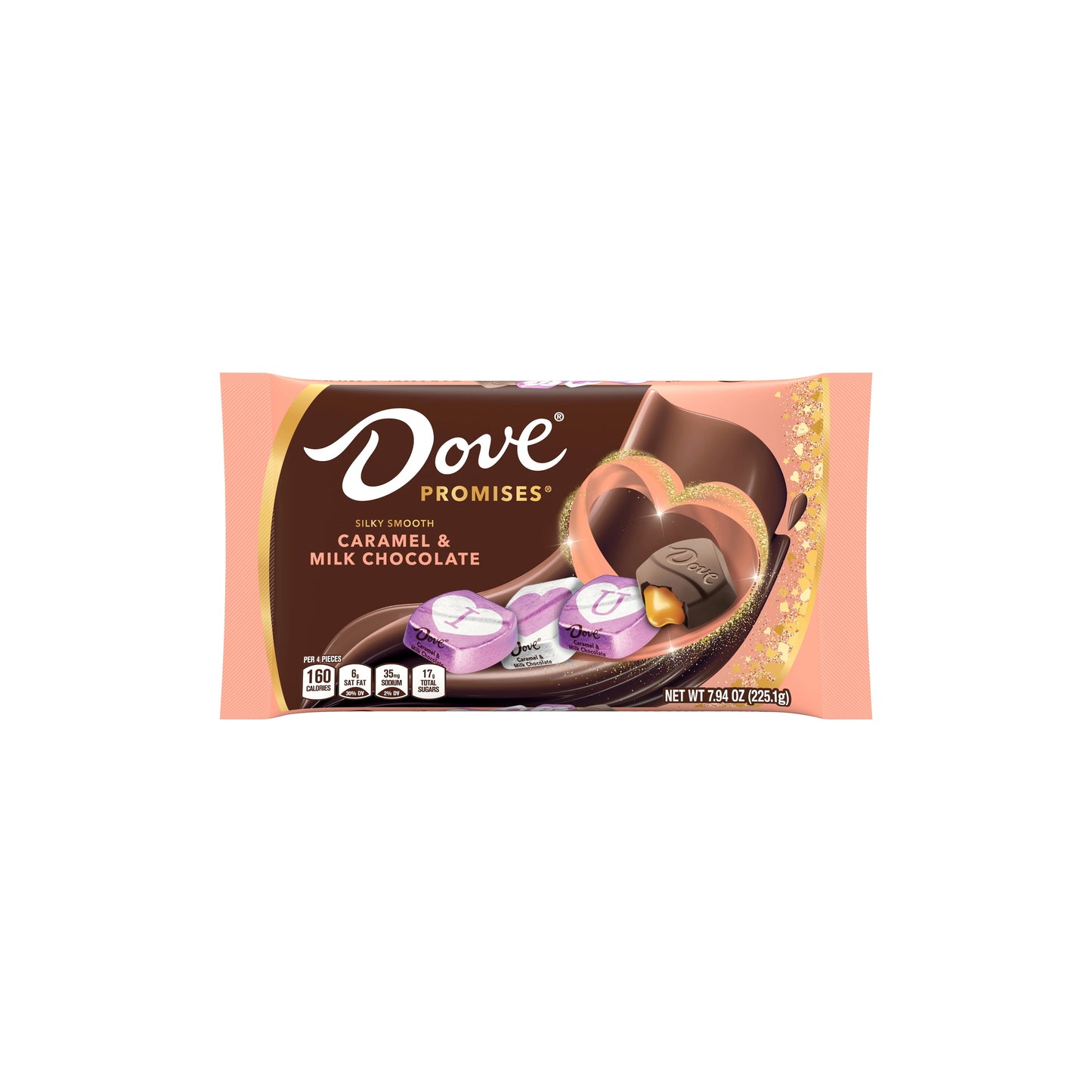 Dove Valentine’s Caramel Milk Chocolate Promises (225g) - America