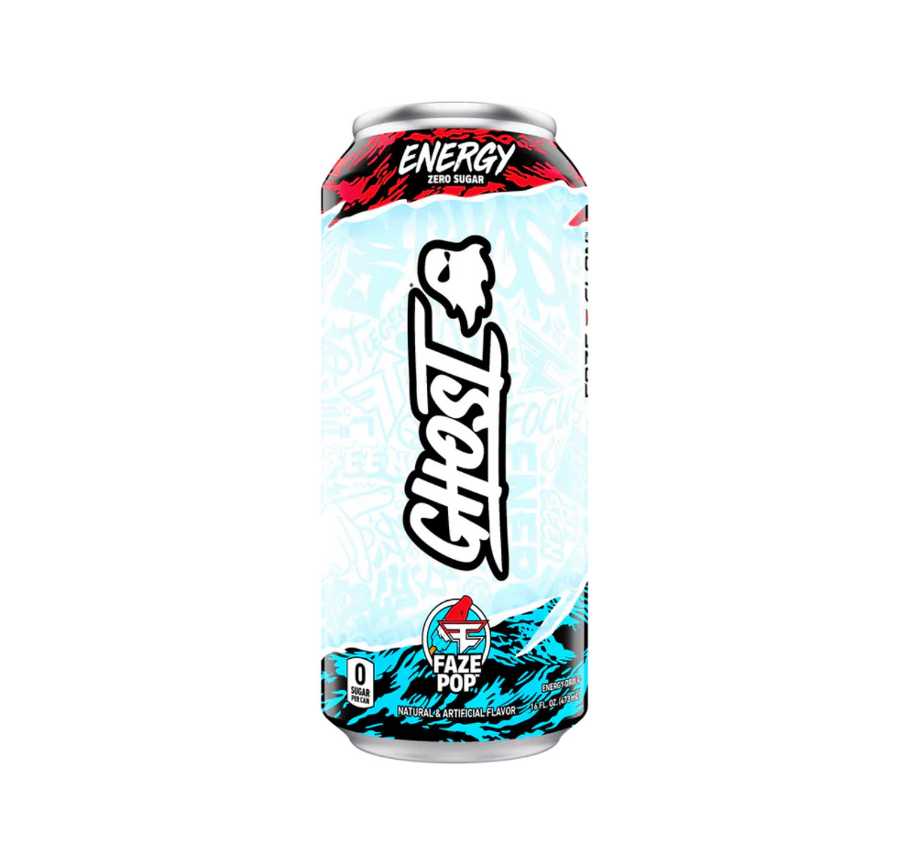 Ghost Zero Sugar Energy Drink Faze Pop (Raspberry-Citrus Popsicle Flavour) 473ml - America