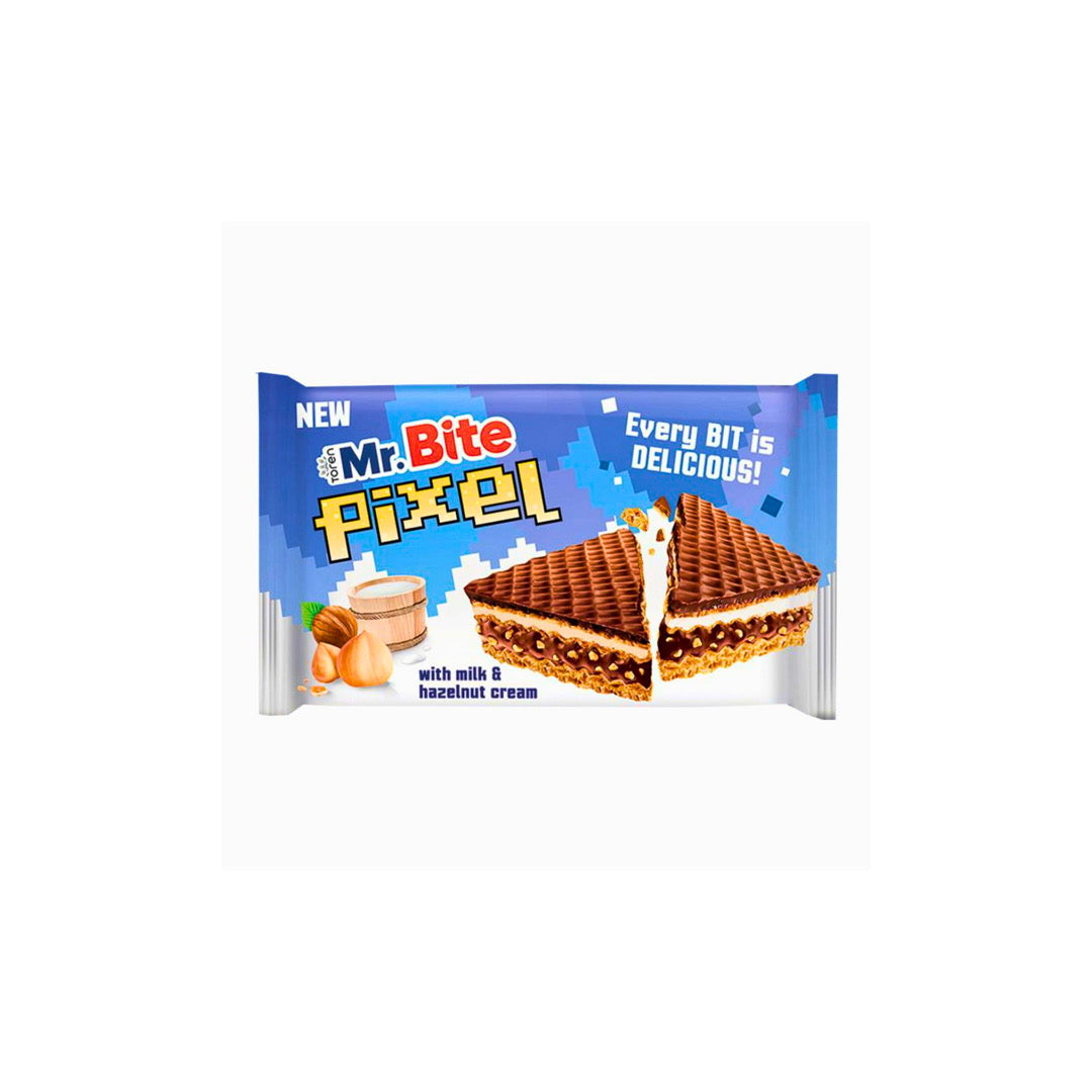Mr. Bite Pixel Milk & Hazelnut Cream Wafer (30g) - Turkey
