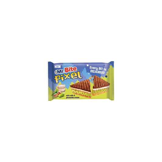 Mr. Bite Pixel Milk & Pistachio Cream Wafer (30g) - Turkey