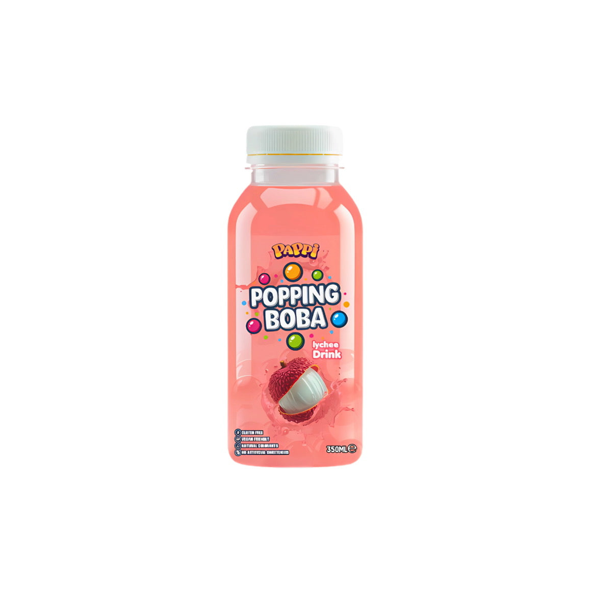 Pappi Popping Boba Lychee (350ml) - Turkey