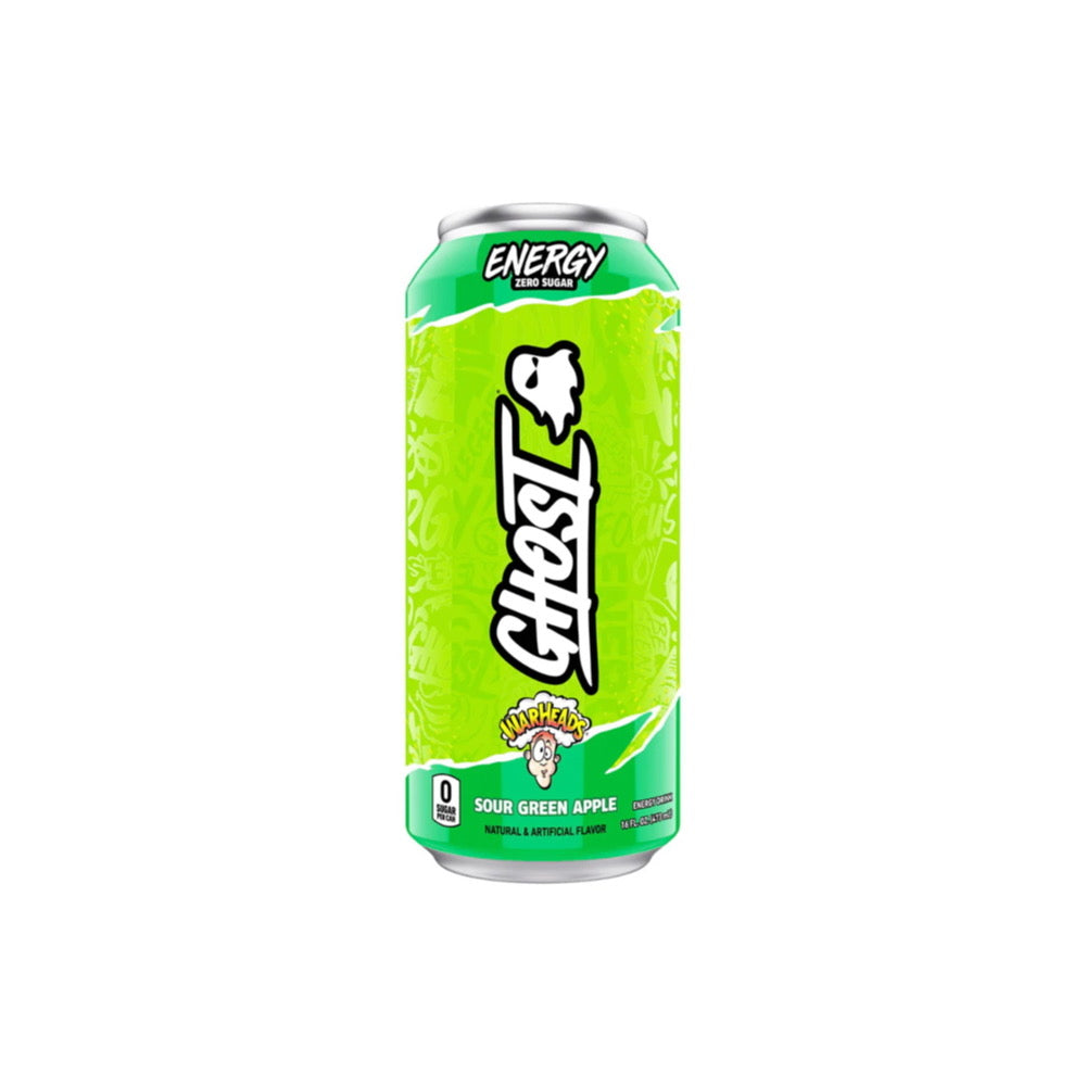Ghost Zero Sugar Energy Drink Warheads Sour Green Apple (473ml) - America