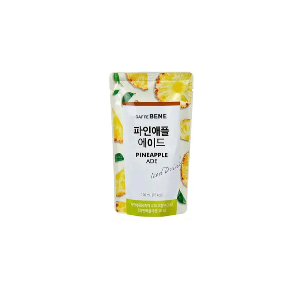Caffe Bene Pineapple Ade Iced Drink Pouch (190ml) - Korea