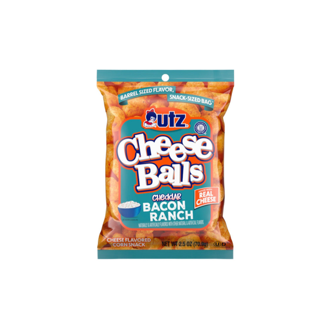 UTZ Cheddar Bacon Ranch Cheese Balls (70.9g) - America