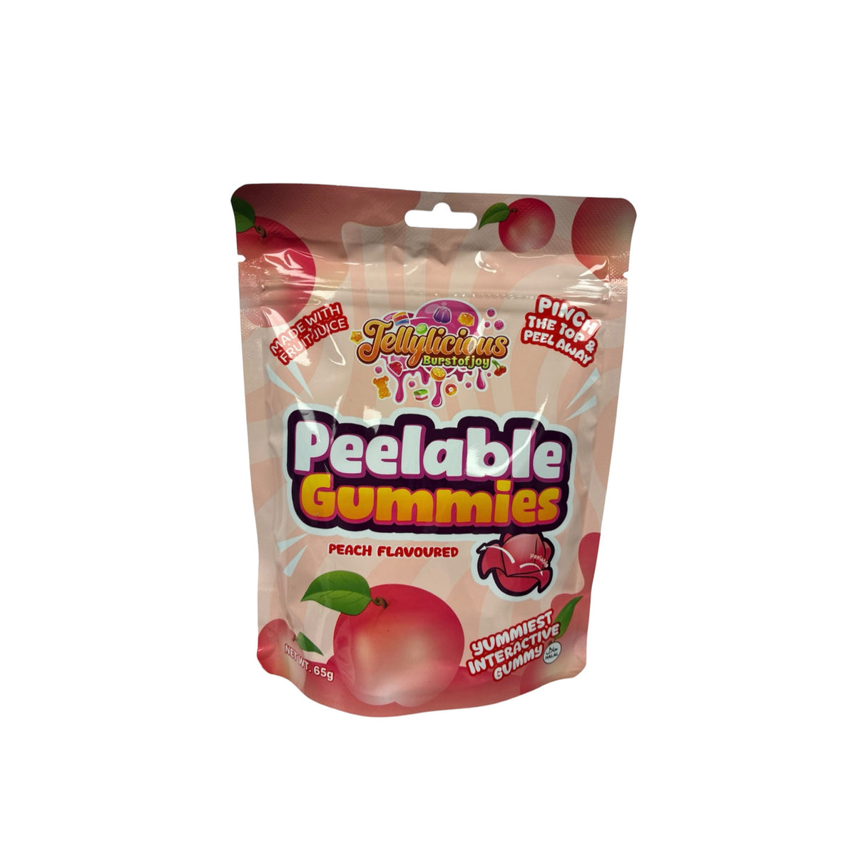 Jellylicous Burst Of Joy Peelable Gummies Peach (65g) - China