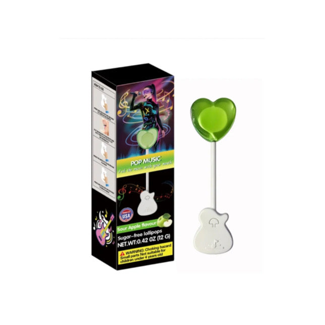 Pop Music Audio Sour Apple Lollipop (12g) - America