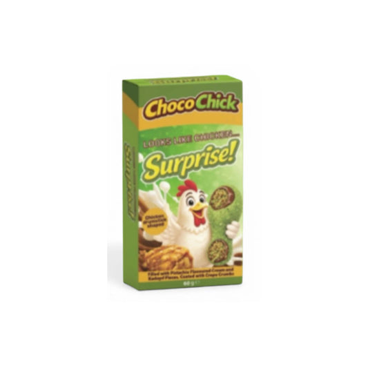 Choco Chick Surprise Chicken Drumstick Shaped Filled With Milk Cream And Pistachio Crumbs (60g) -