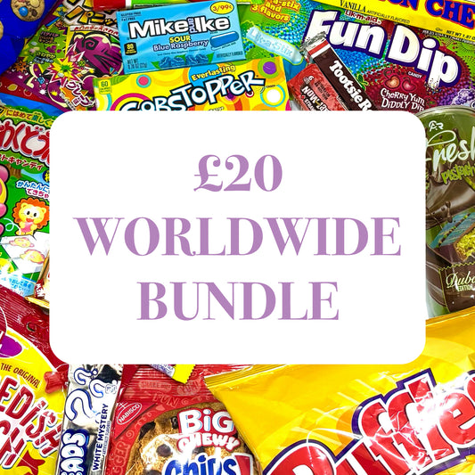 £20 WORLDWIDE BUNDLE: INCLUDES DRINK, SWEETS, CHOCOLATE & CRISP