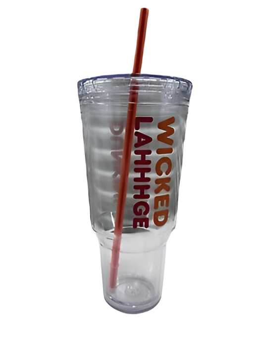 Dunkin’ Wicked Lahhhge Clear Cup (40oz) - America (Small Crack In Lid)