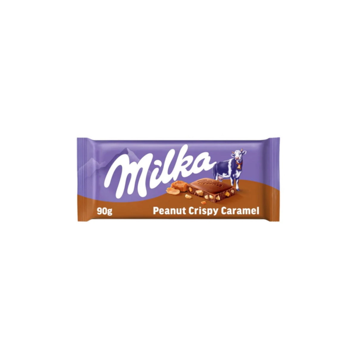 Milka Peanut Crispy Caramel Chocolate Bar (90g) - Poland