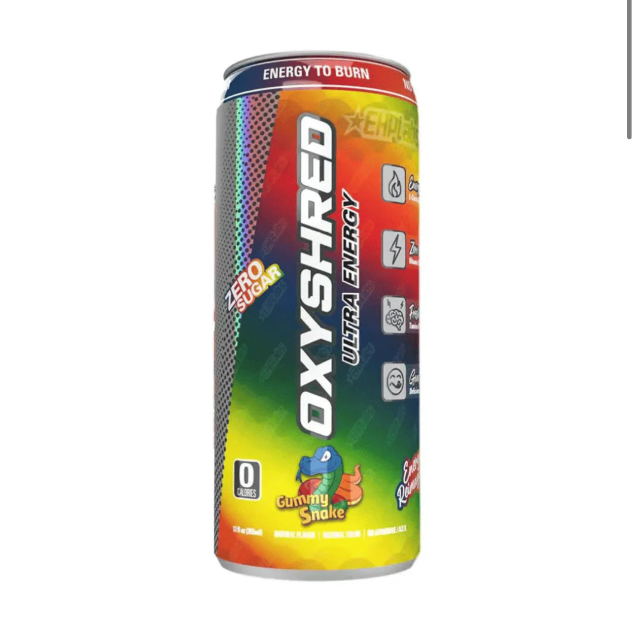 OxyShred Ultra Energy Drink Zero Sugar Gummy Snake Flavour (355ml) - America