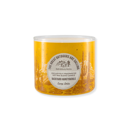 Bath and Body Works Camp Series Backyard Honeysuckle (The Great Outdoors Are Calling) Triple Wick Candle (411g) - America