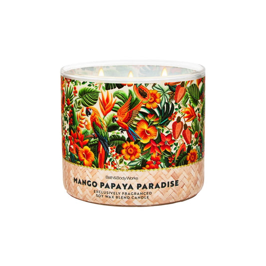 Bath and Body Works Mango Papaya Paradise Triple Wick Candle (411g) - America