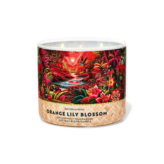 Bath and Body Works Orange Lily Blossom Triple Wick Candle (411g) - America