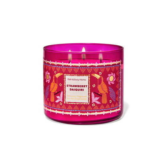 Bath and Body Works Strawberry Daiquiri Triple Wick Candle (411g) - America