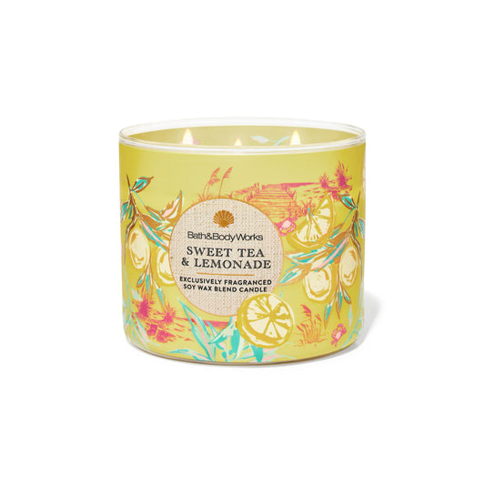 Bath & Body Works White Barn Sweet Tea Lemonade  3 Wick Candle (411g) - America