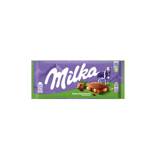 Milka Hazelnuts Chocolate Bar (90g) - Poland