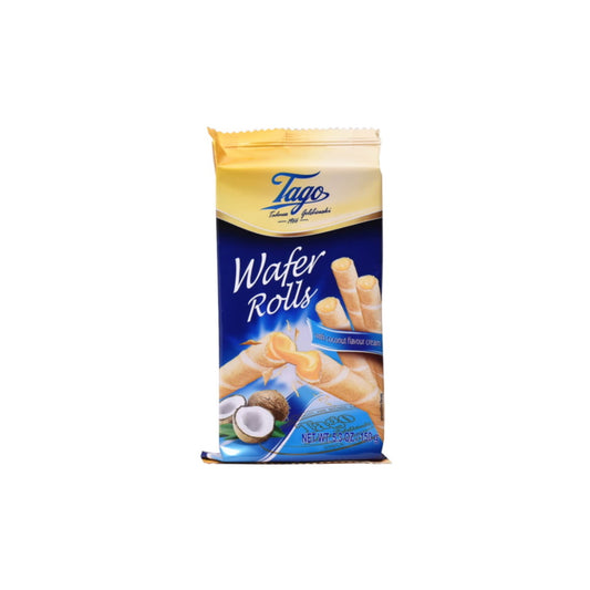 Tago Wafer Rolls Coconut Cream (150g) - Poland