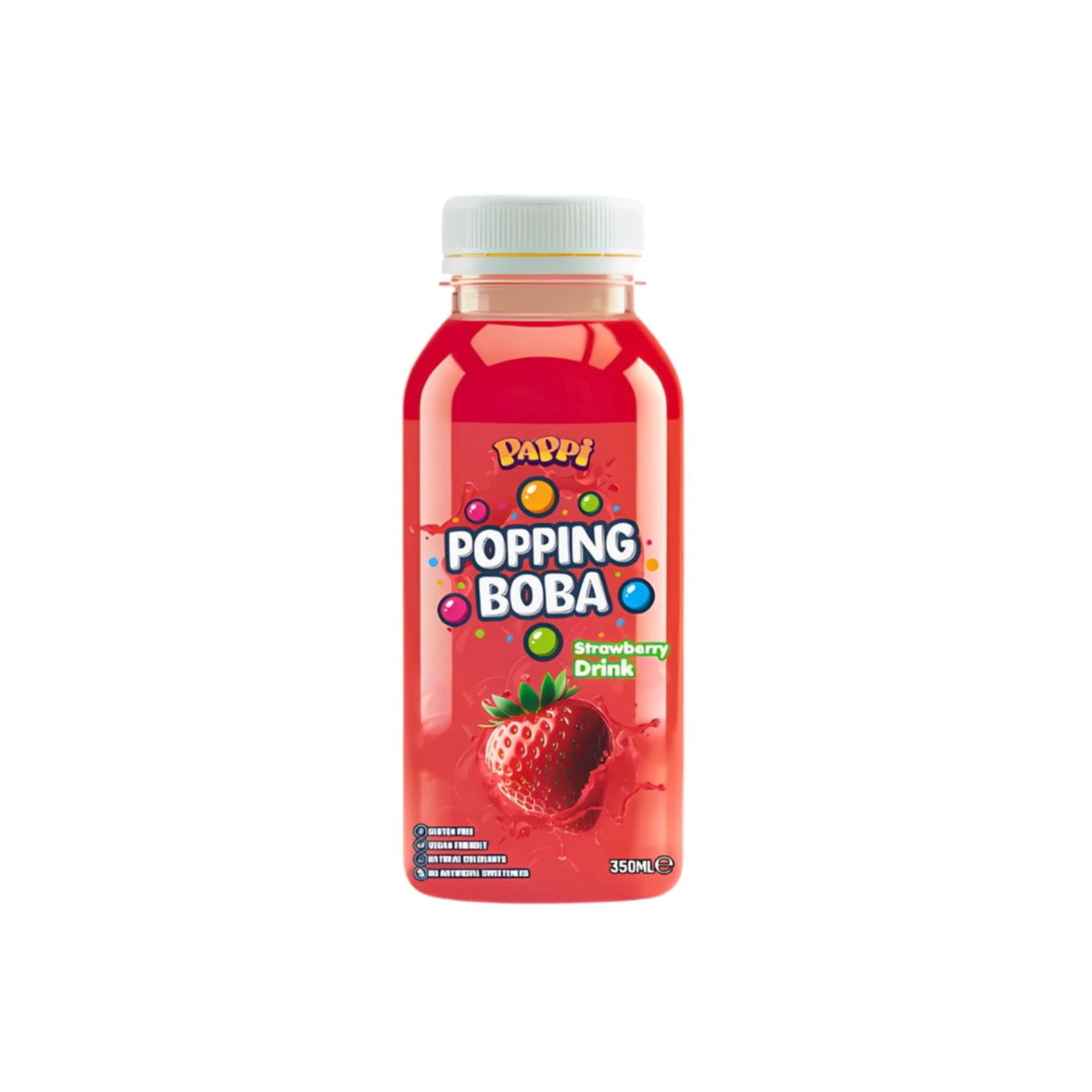 Pappi Popping Boba Strawberry (350ml) - Turkey