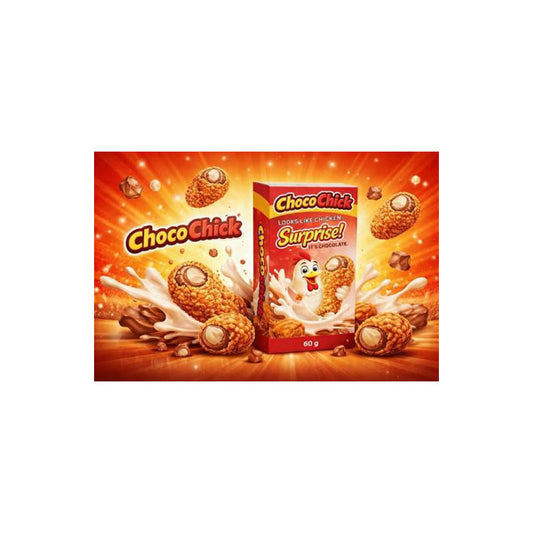 Choco Chick Surprise Chicken Drumstick Shaped Filled With Milk Cream And Speculoos Crumbs (60g) -
