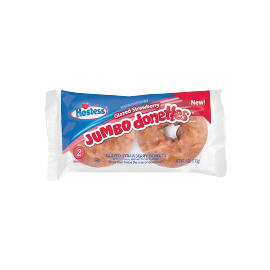 Hostess Glazed Strawberry Jumbo Donettes 2-Pack (113g) - America