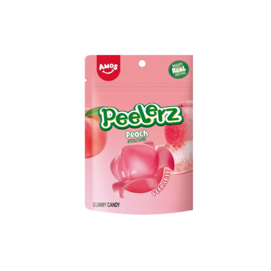 Amos Peelerz Gummy Peach Peg Bag (85g) - America