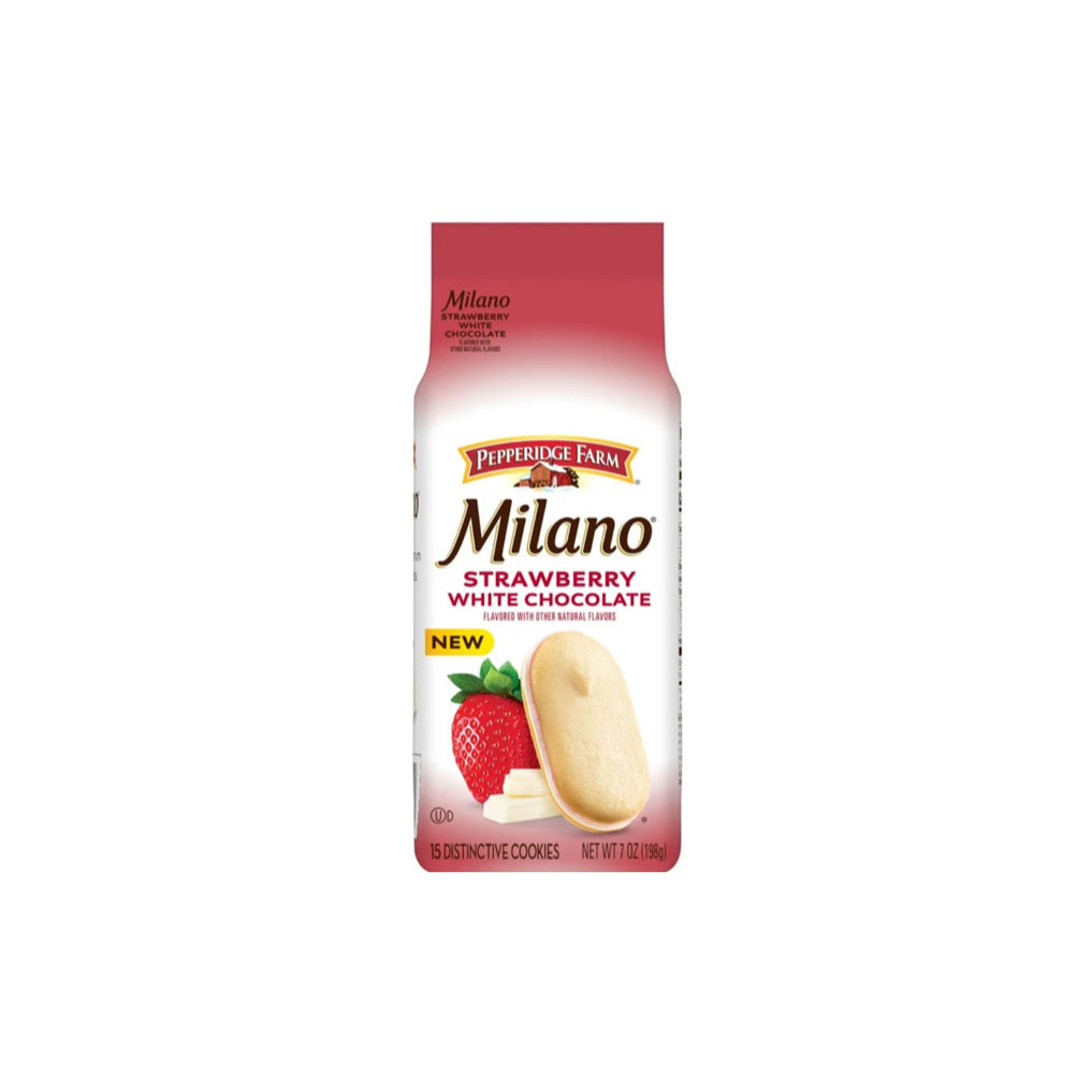 Pepperidge Farm Milano White Chocolate Strawberry Flavored Cookies (198g) - America