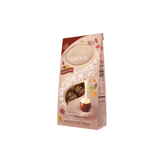 Lindt Lindor Fall Cocoa & Creme Milk Chocolate Candy Truffles (144g) -America
