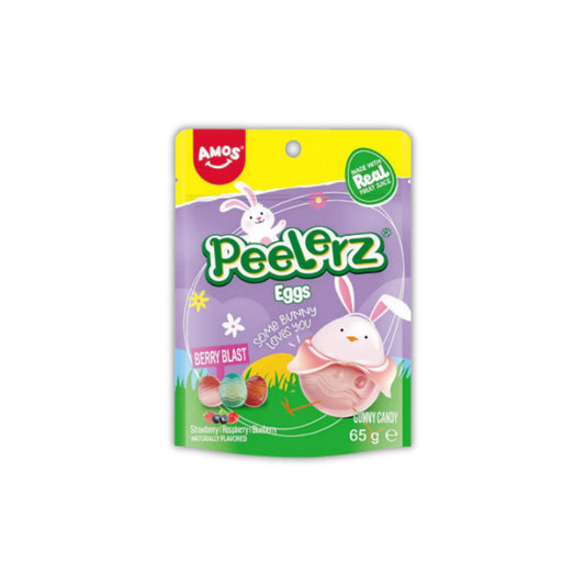Amos Peelerz Berry Blast Gummy Easter Eggs Bag (65g) - America