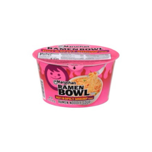 Maruchan Hot & Spicy Shrimp Ramen Noodle Soup Bowl (94g) - America
