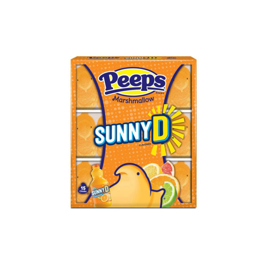 Peeps Easter Sunny Delight Flavored Marshmallow Chicks 15- Pack (127g) - America