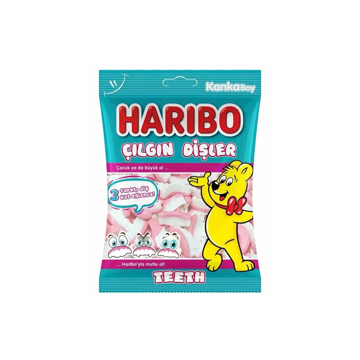 Haribo Gummy Teeth Peg Bag (80g) - Turkey
